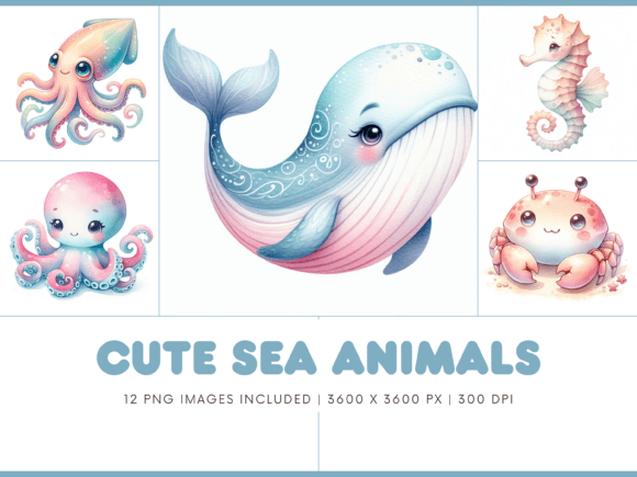 Adorable Sea Life for Creative Projects: The Power of Cute Sea Animals Clipart