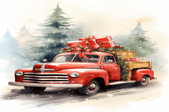 Christmas Truck Background: A Versatile Design Element for Holiday Projects