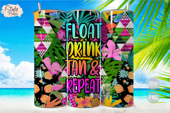 Float Drink Tan Repeat 20oz Tumbler Wrap