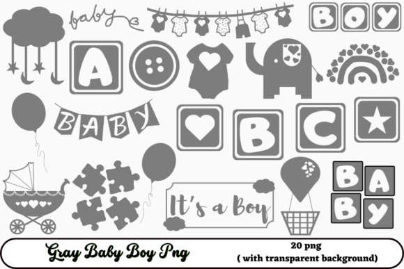 Gray Baby Boy Png: Versatile and Stylish for Creative Projects