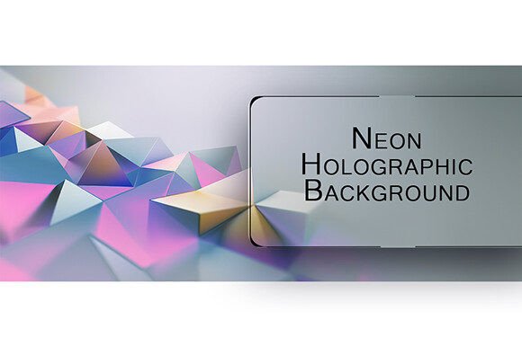 Neon Holographic Background: A Modern Design Element