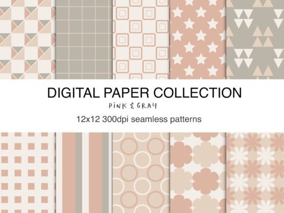 Pink and Grey Digital Paper Collection: A Versatile Resource for Creative Projects