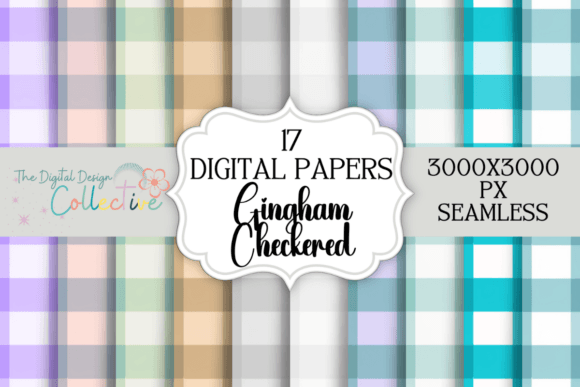 Seamless Gingham Pattern Digital Papers: A Versatile Asset for Creative Projects