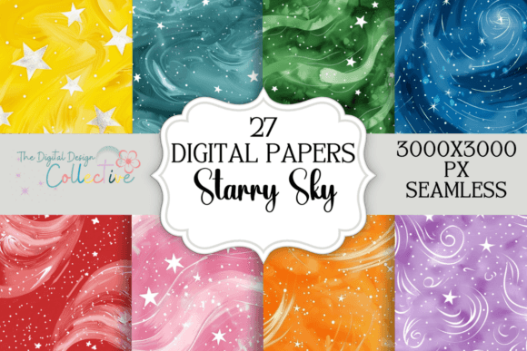 Seamless Star Pattern Digital Papers: A Versatile Tool for Creative Projects