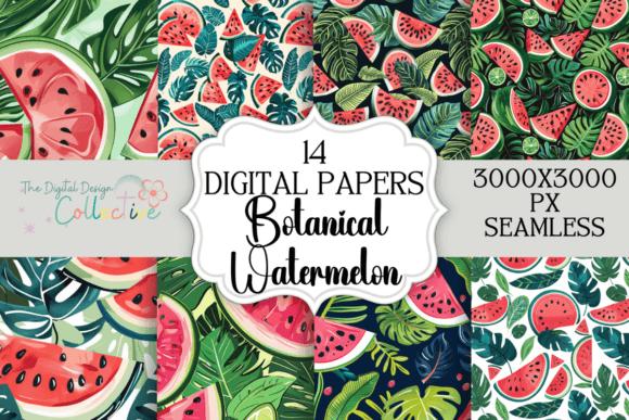 Seamless Watermelon Pattern Bundle: A Versatile Resource for Creative Projects