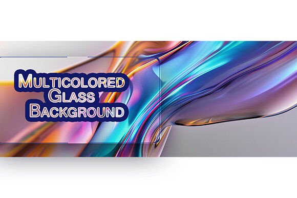 Strategic Use of Multicolored Glass Background in Design and Branding